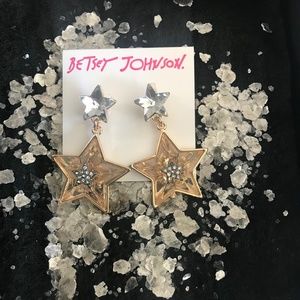 Betsy Johnson Star is born celestial earrings. NWT